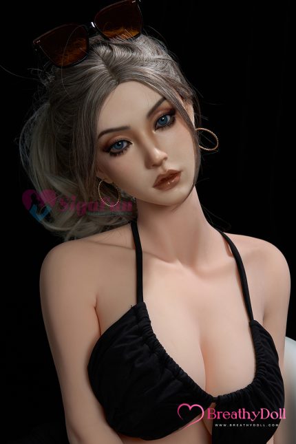 Hyper-realistic companion doll featuring lifelike facial features, soft skin texture, and customizable accessories, ideal for intimate companionship.