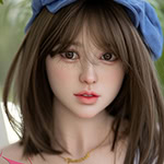Cute Realistic Doll with Brown Hair and Blue Headband