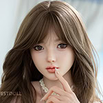 Beautiful realistic companion doll with long brown hair
