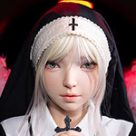 Cute Gothic Doll with White Hair