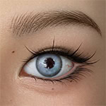 Bright Blue Eye with Eyelashes